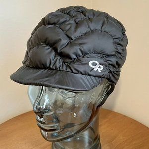 Outdoor Research Goose Down Quilted Winter Hat Black Size S/M - EUC